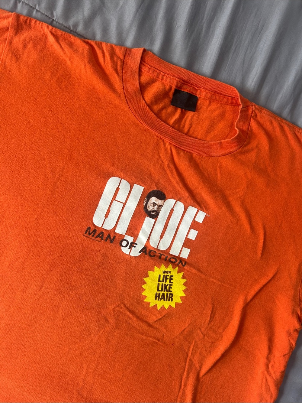 G.I Joe Orange Tee  'Man of Action' Graphic Tee Changes Tag XL 🏷️
